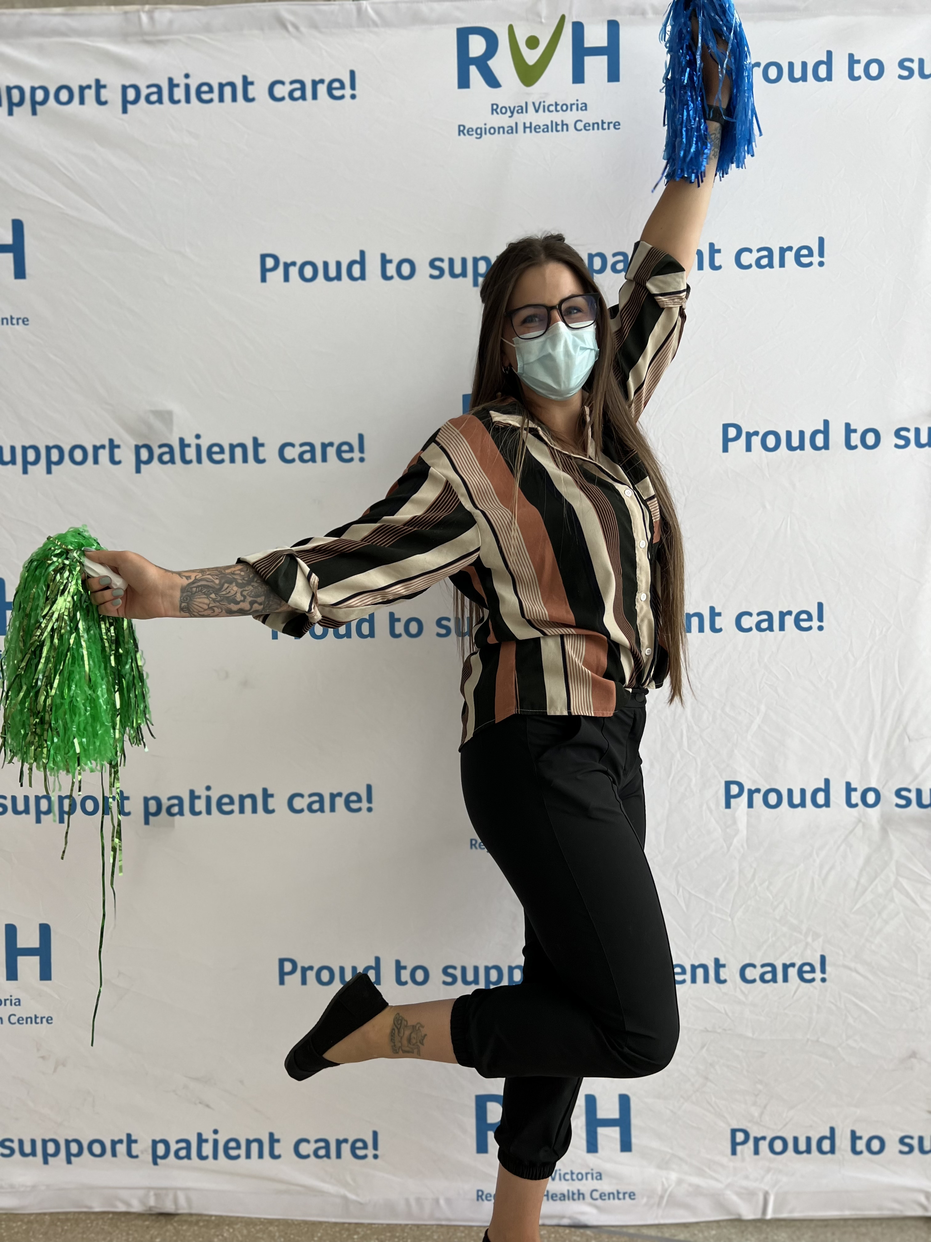 A member of team RVH celebrates A member of team RVH celebrates
